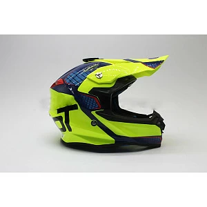 Шлем кроссовый ROCKOT RM-216 Evo (желт/черн/красн мат, S)