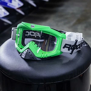 Очки кроссовые ROCKOT RM-325 прозрачная линза (зел)