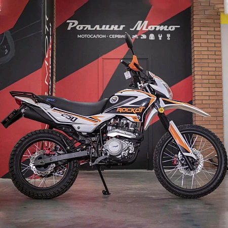 Мотоцикл эндуро ROCKOT ZR250 (белый/оранжевый, 21/18, ЭПТС)