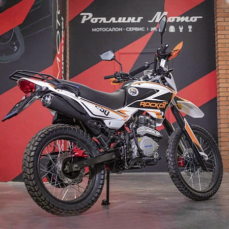 Мотоцикл эндуро ROCKOT ZR250 (белый/оранжевый, 21/18, ЭПТС)