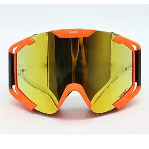 Очки кроссовые ROCKOT RM-378 золотистая линза (красн)